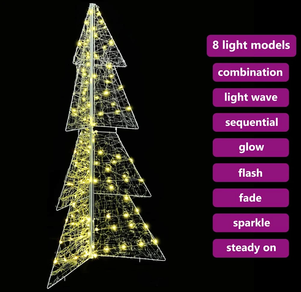 Kalėdų eglutė 160 LED Šilta balta 150 cm Akrilas