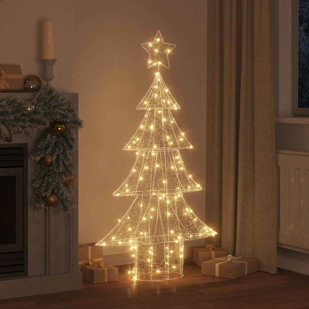 Kalėdų eglutė 160 LED Šilta balta 150 cm Akrilas