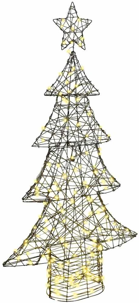 Kalėdų eglutė 160 LED Šilta balta 150 cm Ratanas