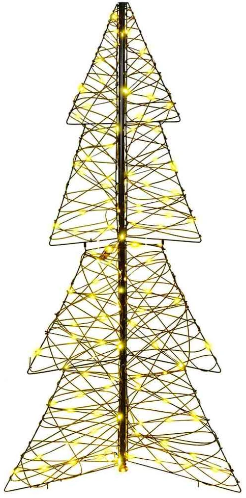 Kalėdų eglutė 160 LED Šilta balta 150 cm Ratanas