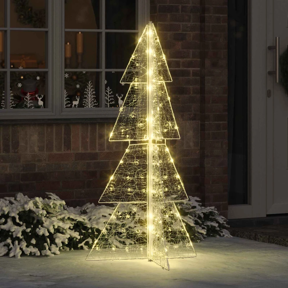 Kalėdų eglutė 160 LED Šilta balta 150 cm Akrilas