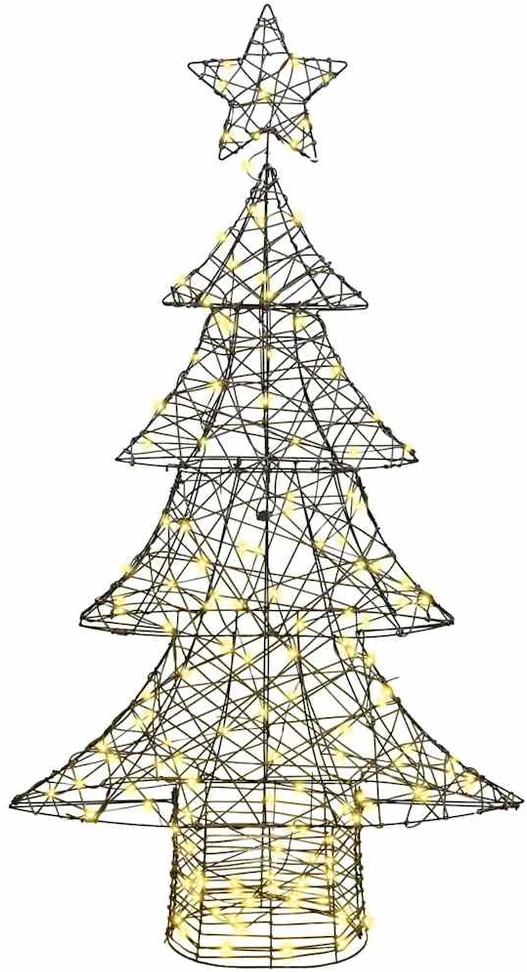 Kalėdų eglutė 160 LED Šilta balta 150 cm Ratanas