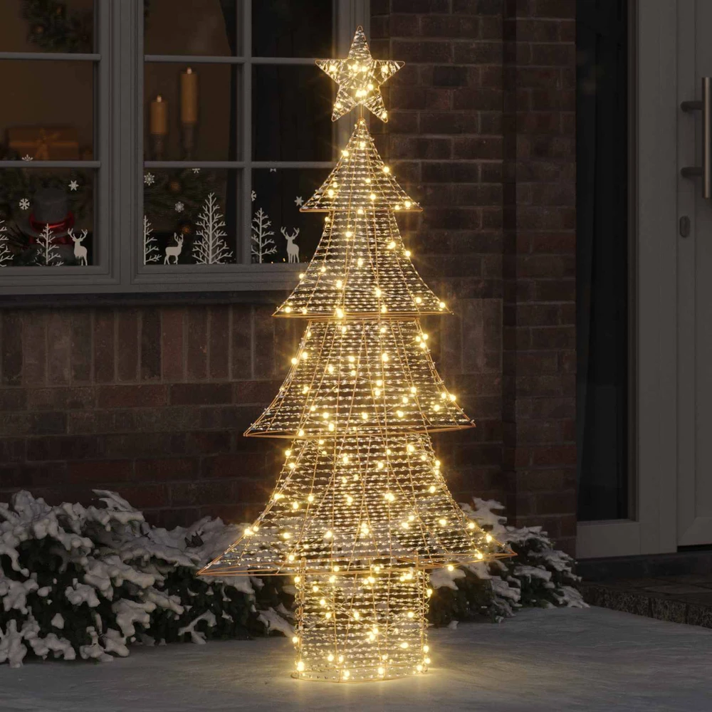 Kalėdų eglutė 160 LED Šilta balta 151 cm PET