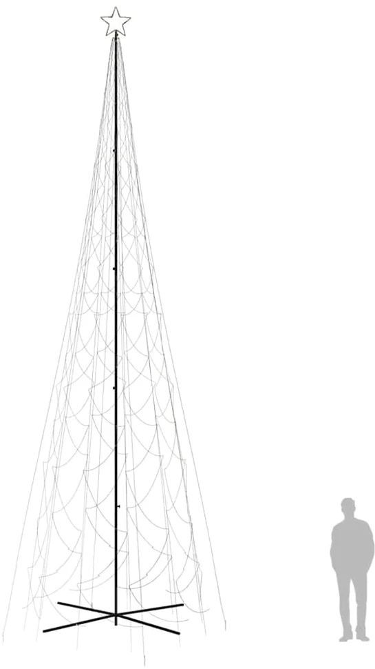 Kalėdų eglutė, 230x800cm, kūgio formos, 3000 šiltų baltų LED