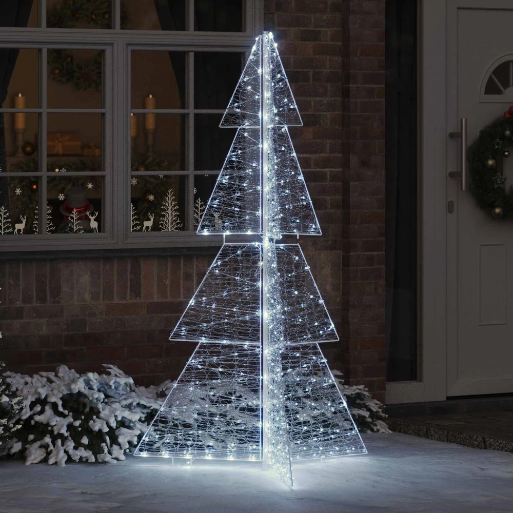 Kalėdų eglutė 240 LED Šaltas baltas 180 cm Akrilas