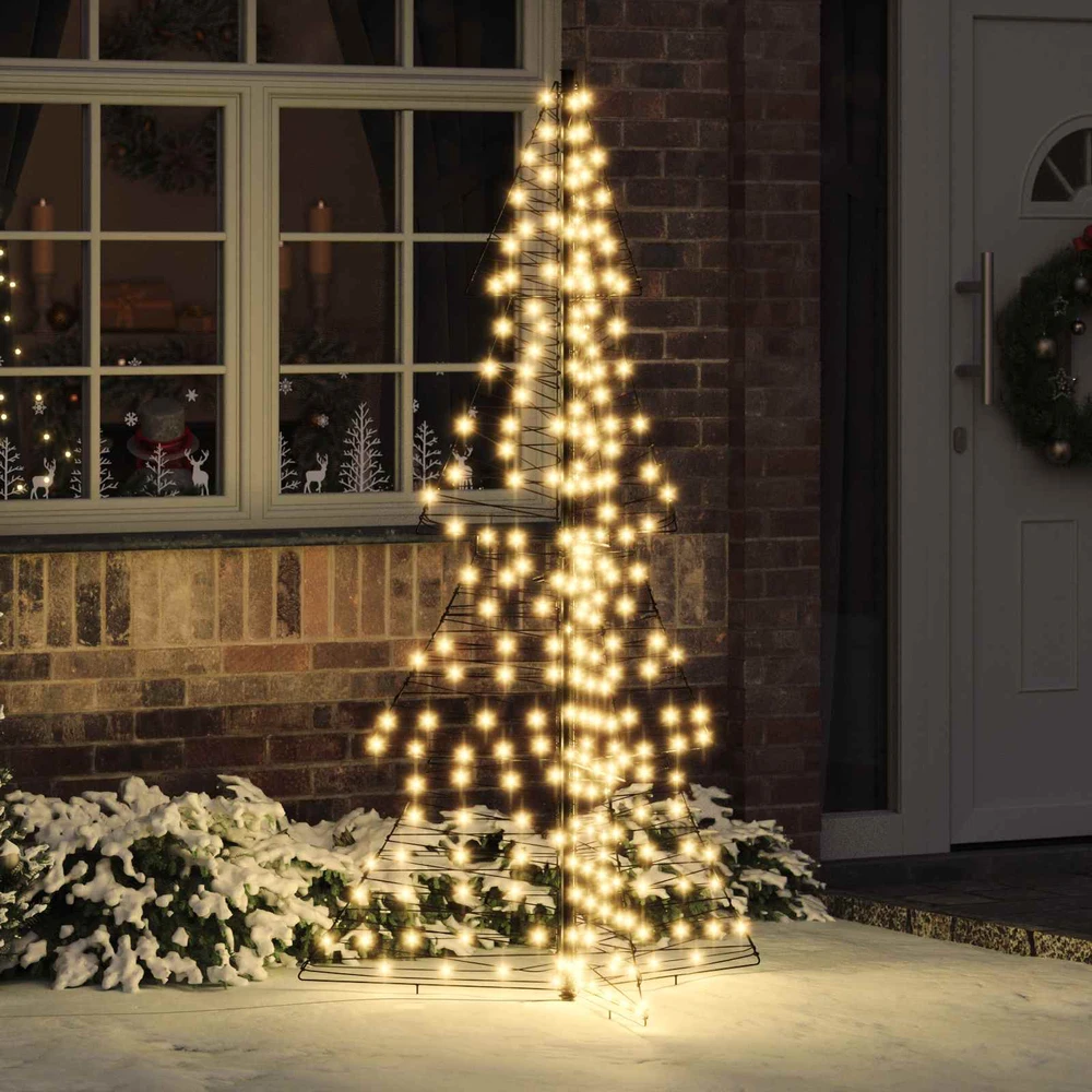 Kalėdų eglutė 240 LED Šilta balta 180 cm Ratanas