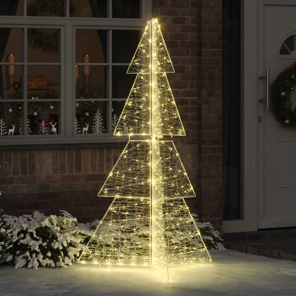 Kalėdų eglutė 240 LED Šilta balta 180 cm Akrilas