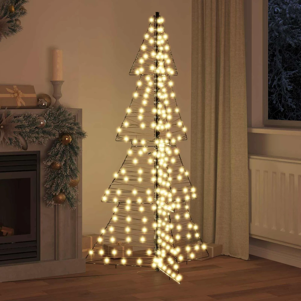 Kalėdų eglutė 240 LED Šilta balta 180 cm Ratanas