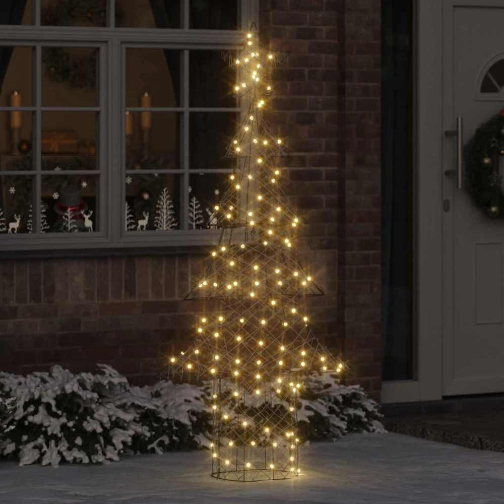 Kalėdų eglutė 240 LED Šilta balta 180 cm Ratanas