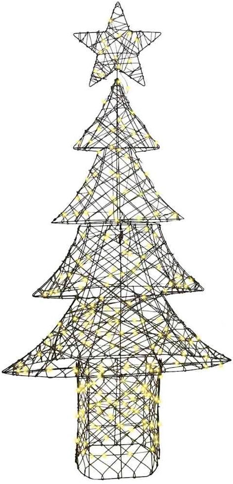 Kalėdų eglutė 240 LED Šilta balta 180 cm Ratanas