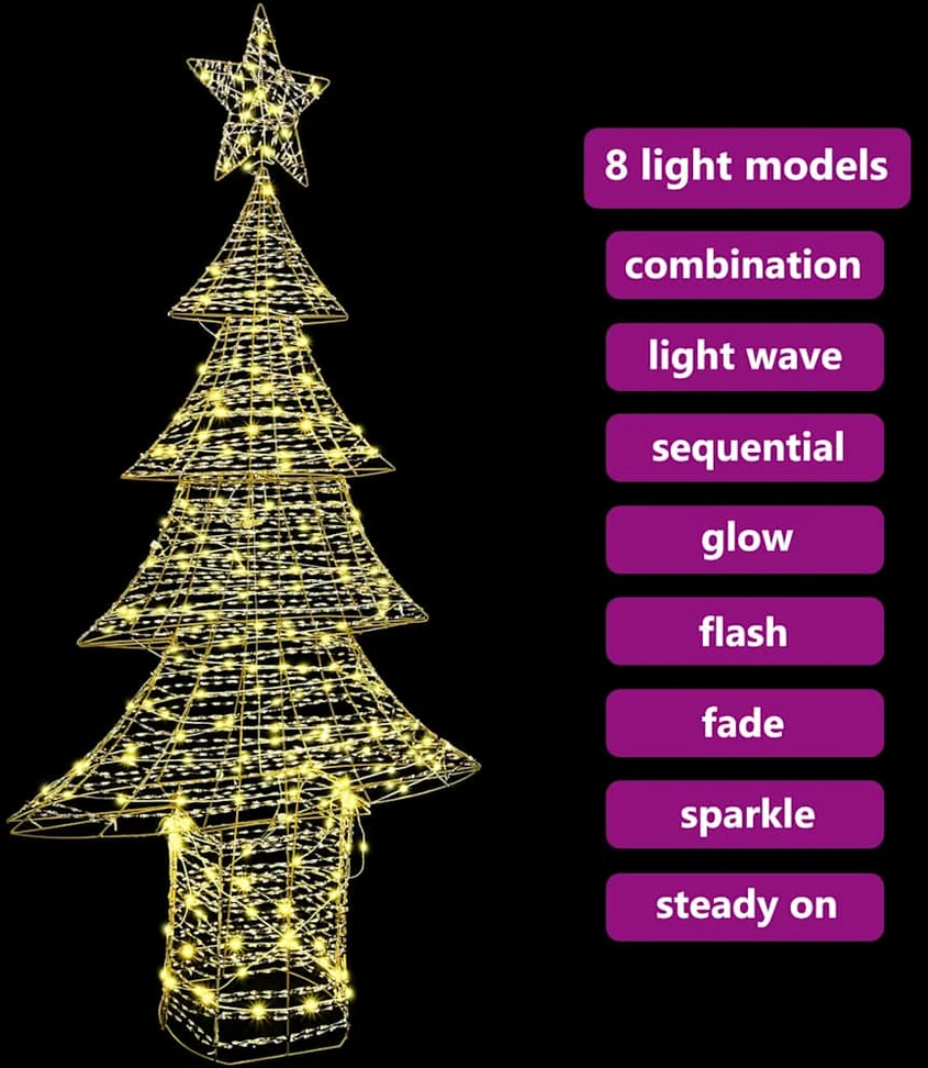 Kalėdų eglutė 240 LED Šilta balta 181 cm PET