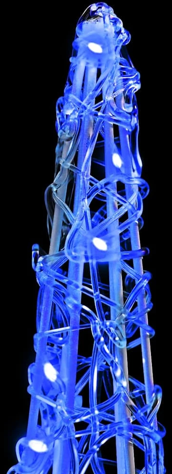 Kalėdų eglutė 3 vnt. 90 LED Mėlyna 20 x 20 x 80 cm Akrilas