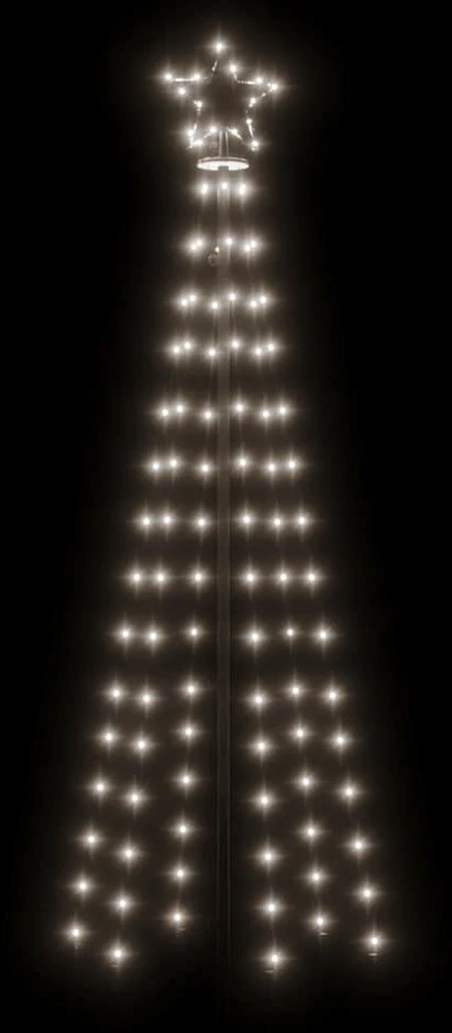 Kalėdų eglutė, 70x180cm, kūgio formos, 108 šaltos baltos LED