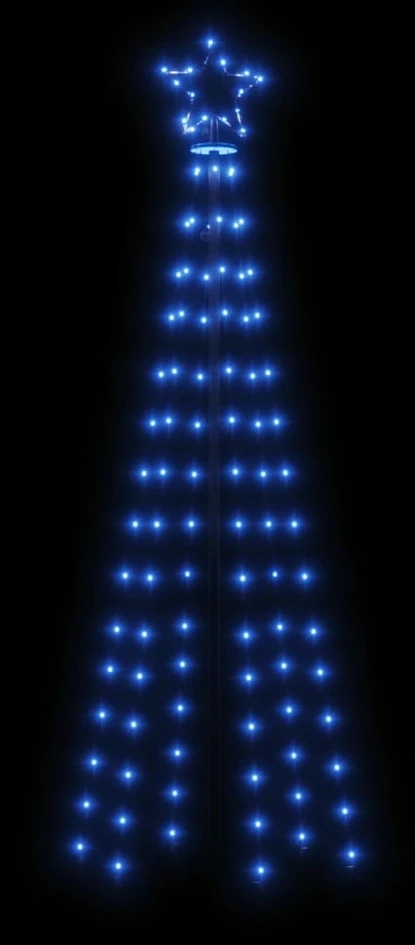 Kalėdų eglutė, 70x180cm, kūgio formos, 108 mėlynos LED