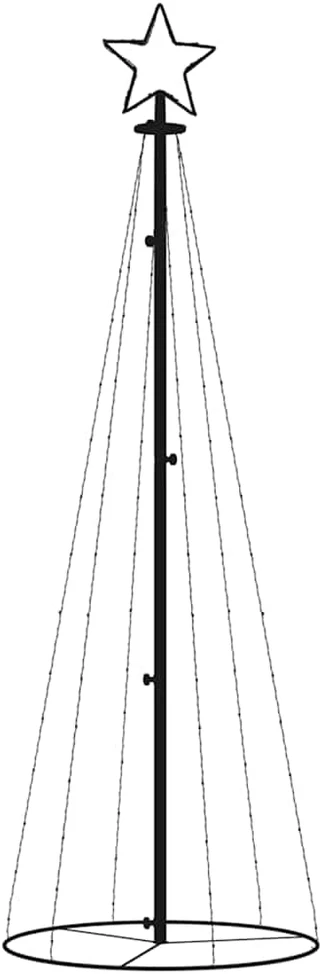 Kalėdų eglutė, 70x180cm, kūgio formos, 108 šaltos baltos LED