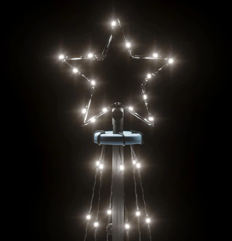 Kalėdų eglutė, 70x180cm, kūgio formos, 108 šaltos baltos LED