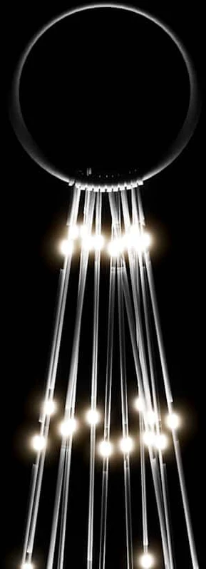 Kalėdų eglutė ant vėliavos stiebo, 500cm, 732 šaltos baltos LED