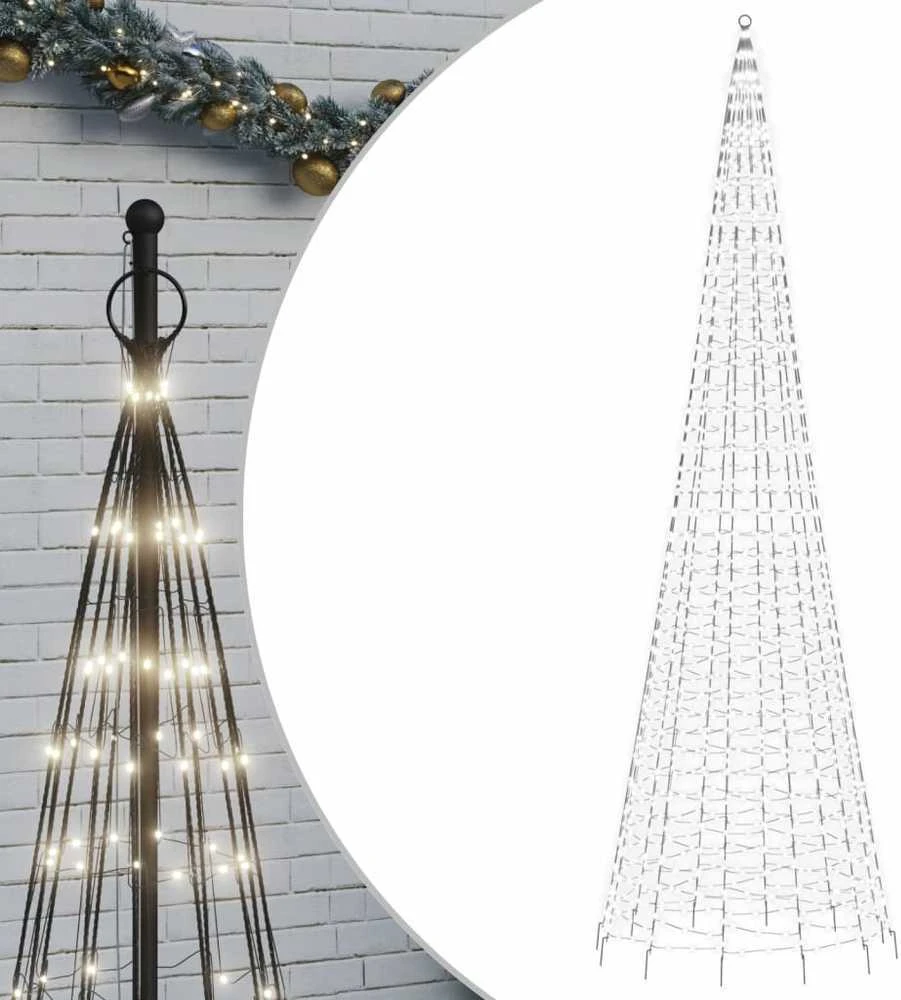 LED Kalėdų eglutė 1534 LED šaltai balta 500 cm