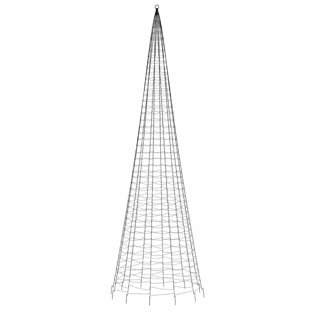 LED Kalėdų eglutė 1534 LED šaltai balta 500 cm