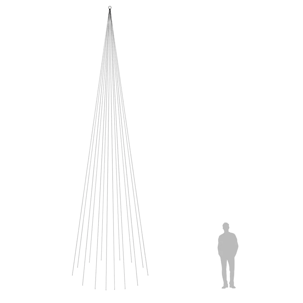 Kalėdų eglutė ant vėliavos stiebo, 800cm, 1134 šaltos LED