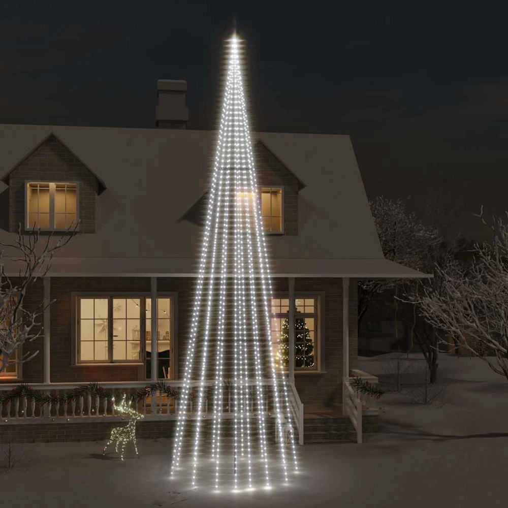 Kalėdų eglutė ant vėliavos stiebo, 800cm, 1134 šaltos LED
