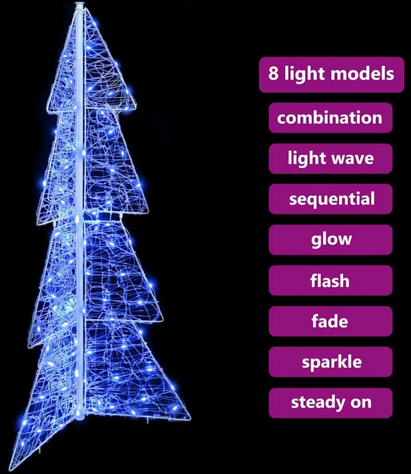 Kalėdų eglutė 100 LED Mėlyna 120 cm Akrilas