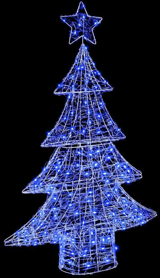 Kalėdų eglutė 100 LED Mėlyna 120 cm Akrilas