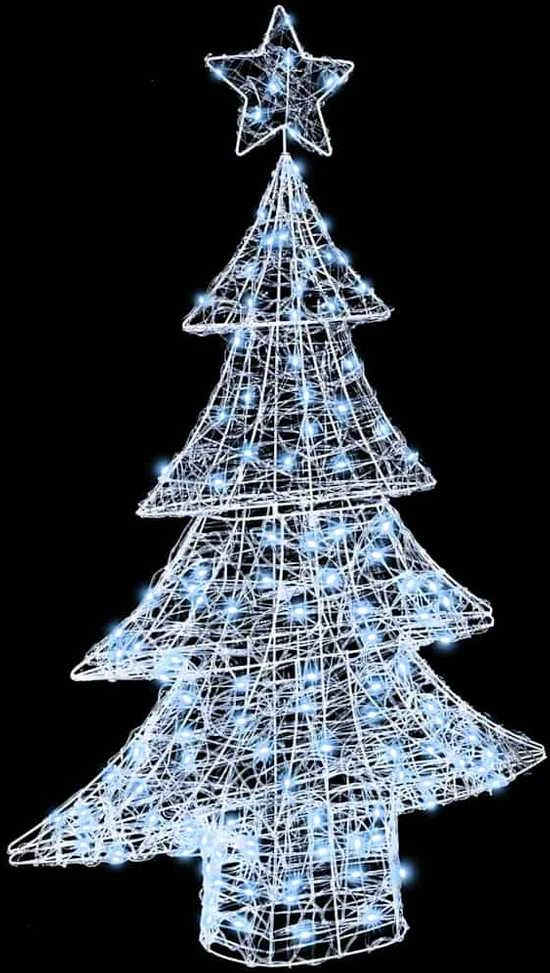 Kalėdų eglutė 100 LED Šalta balta 120 cm Akrilas