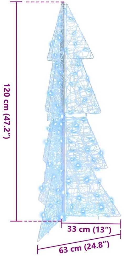 Kalėdų eglutė 100 LED Šaltas baltas 120 cm Akrilas
