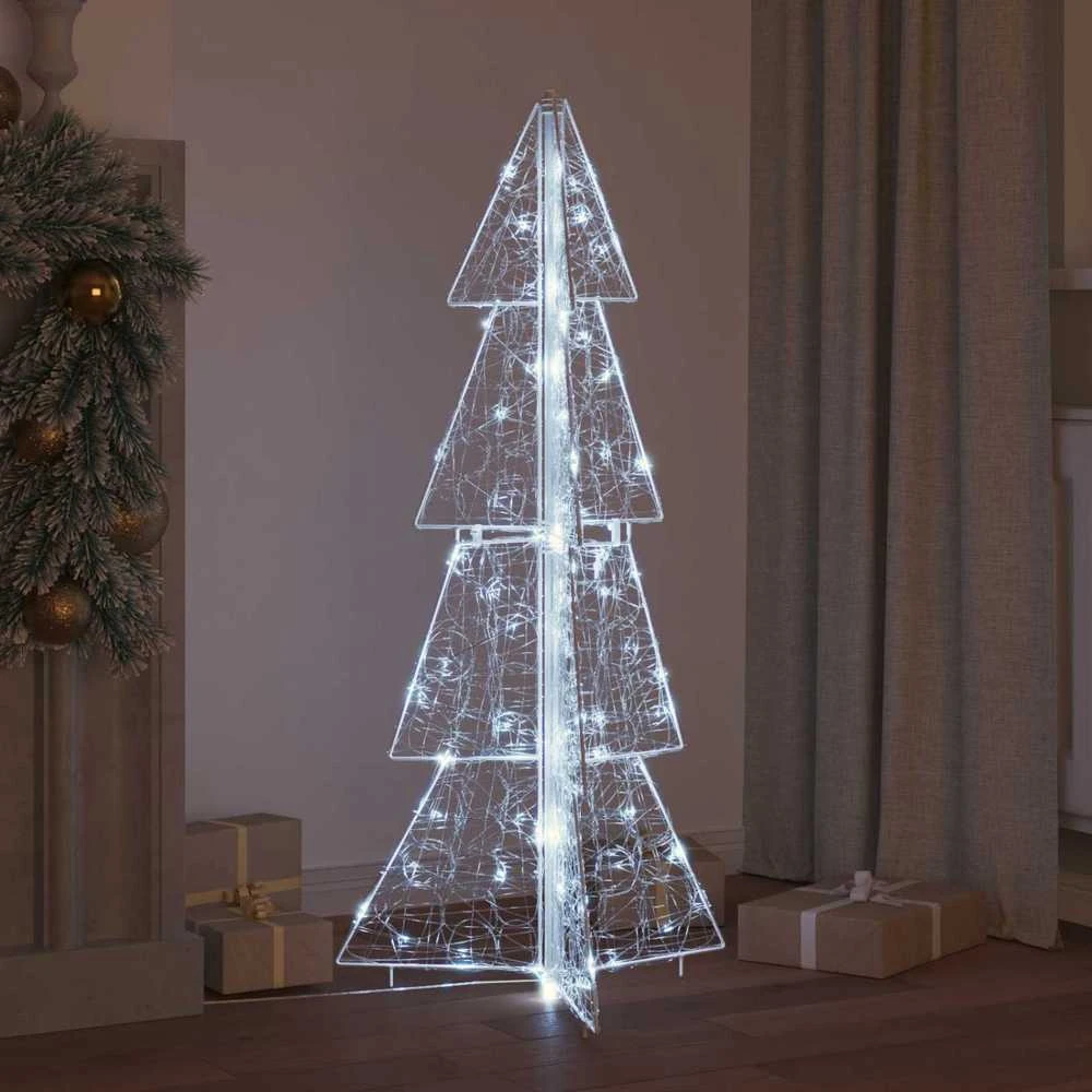 Kalėdų eglutė 100 LED Šaltas baltas 120 cm Akrilas