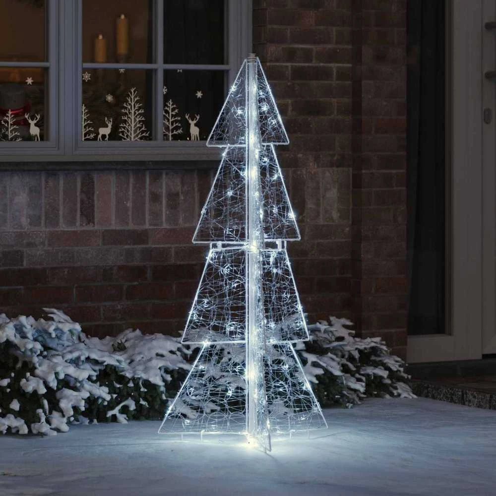 Kalėdų eglutė 100 LED Šaltas baltas 120 cm Akrilas
