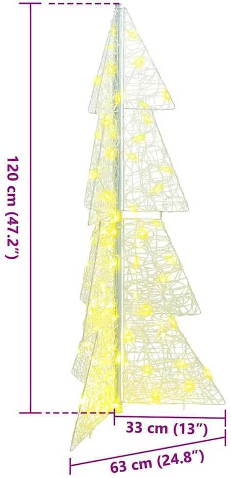 Kalėdų eglutė 100 LED Šilta balta 120 cm Akrilas