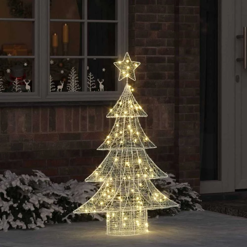 Kalėdų eglutė 100 LED Šilta balta 120 cm Akrilas