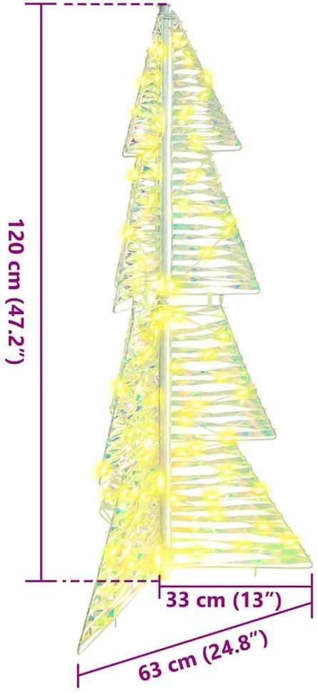 Kalėdų eglutė 100 LED Šilta balta 120 cm PET