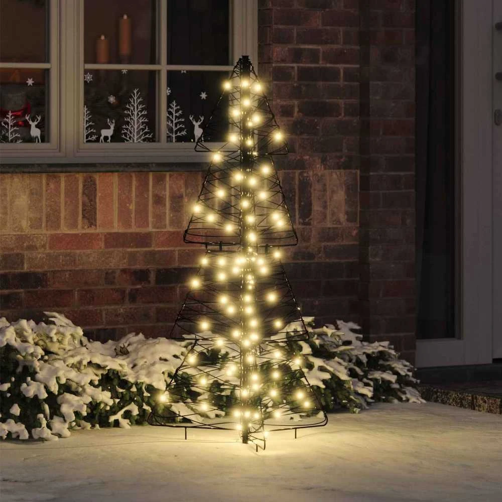 Kalėdų eglutė 100 LED Šilta balta 120 cm Ratanas