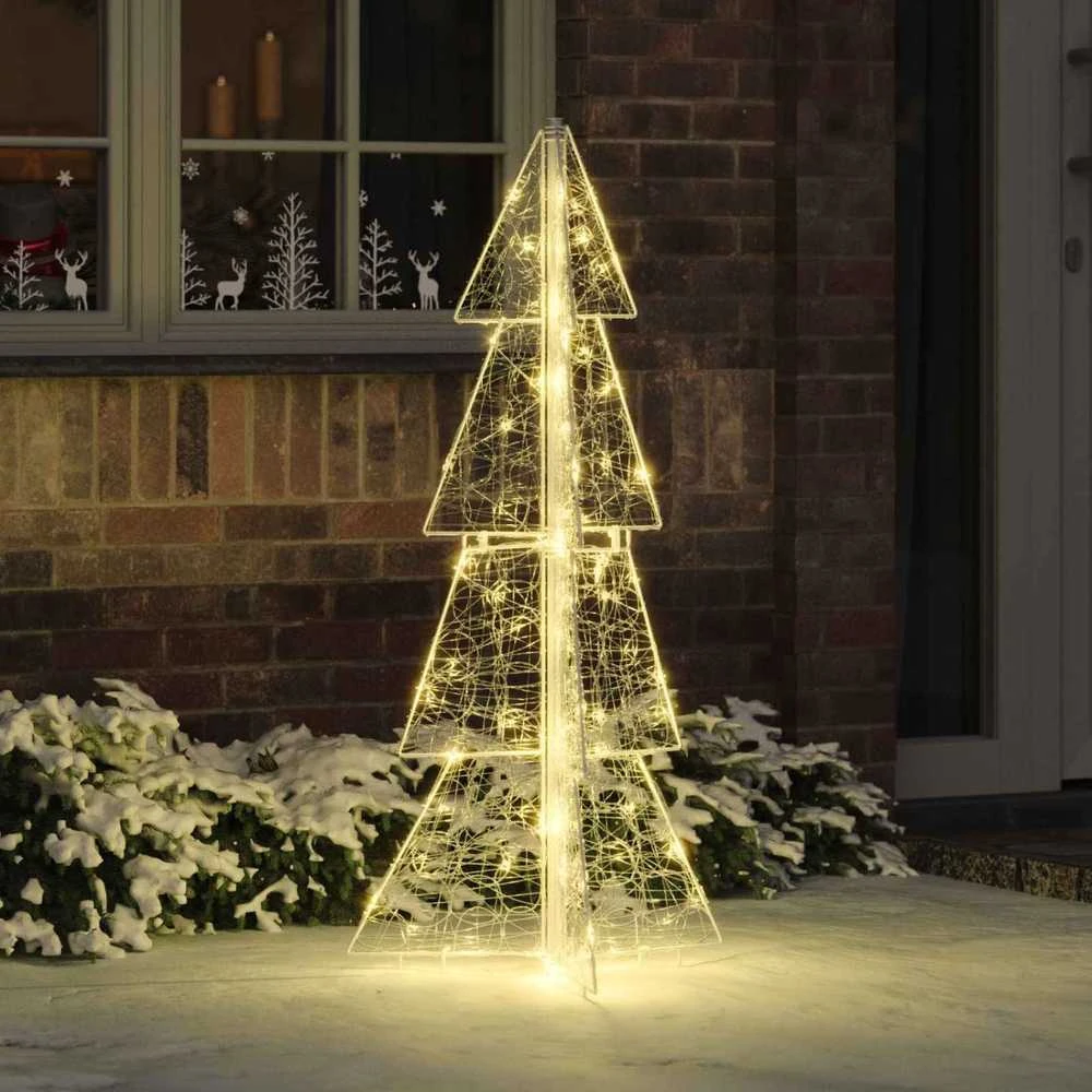 Kalėdų eglutė 100 LED Šilta balta 120 cm Akrilas