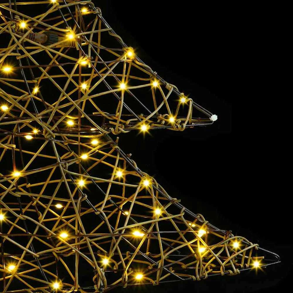 Kalėdų eglutė 120 LED Šilta balta 150 cm Ratanas