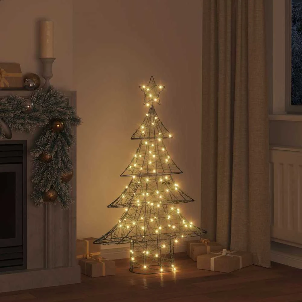 Kalėdų eglutė 120 LED Šilta balta 150 cm Ratanas