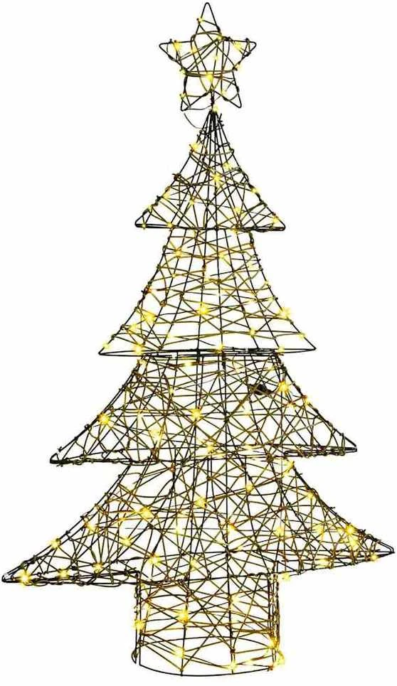 Kalėdų eglutė 120 LED Šilta balta 150 cm Ratanas