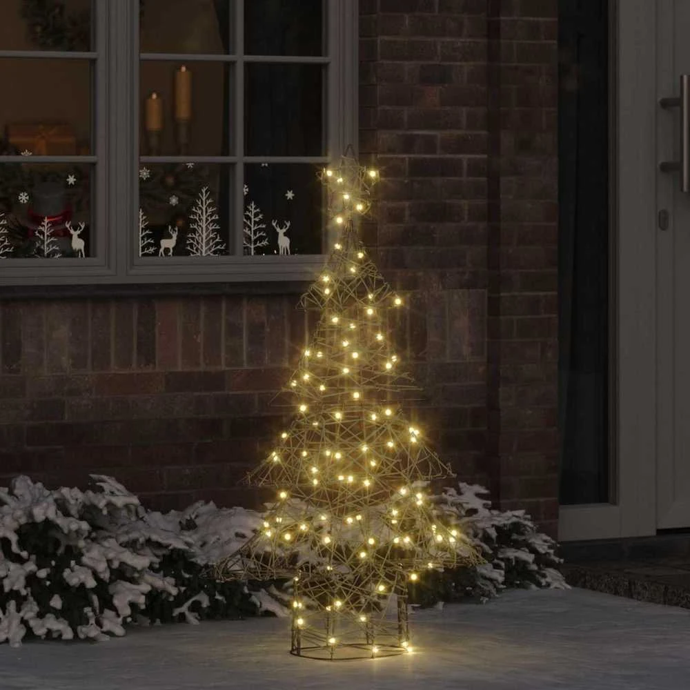 Kalėdų eglutė 120 LED Šilta balta 150 cm Ratanas