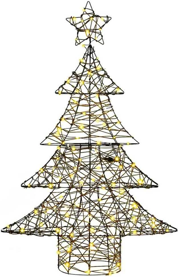 Kalėdų eglutė 120 LED Šilta balta 150 cm Ratanas