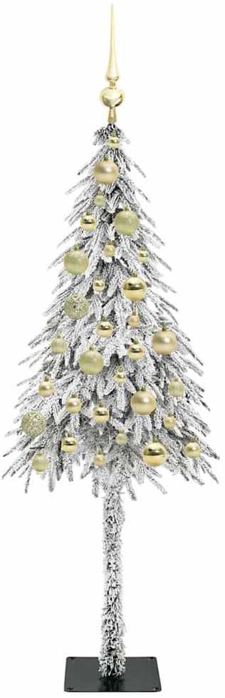 Kalėdų eglutė su 150 LED s stovu Balta 120 cm PE ir Plienas