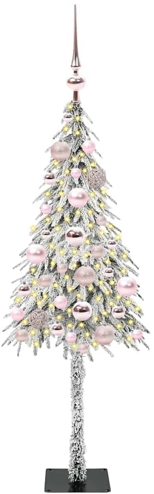 Kalėdų eglutė su 150 LED s stovu Balta 120 cm PE ir Plienas