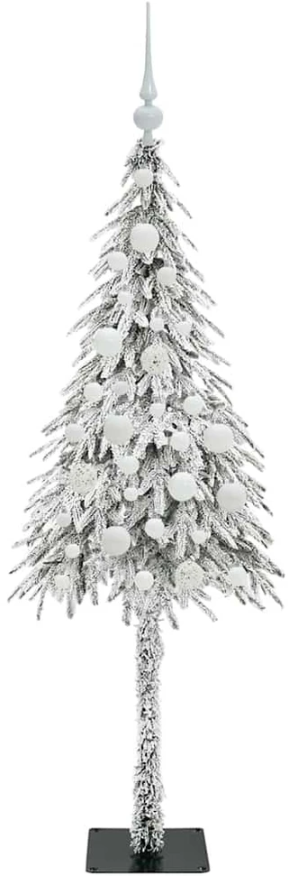 Kalėdų eglutė su 150 LED s stovu Balta 120 cm PE ir Plienas