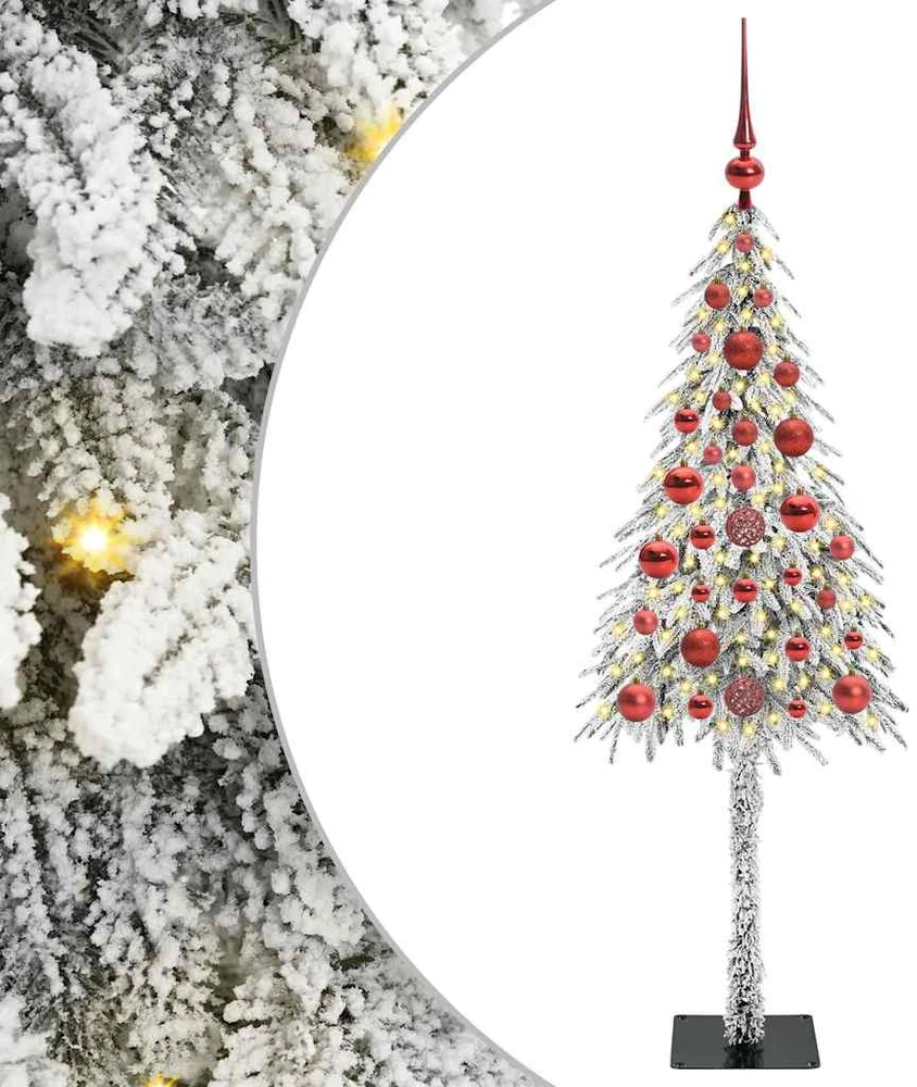 Kalėdų eglutė su 150 LED s stovu Balta 120 cm PE ir Plienas