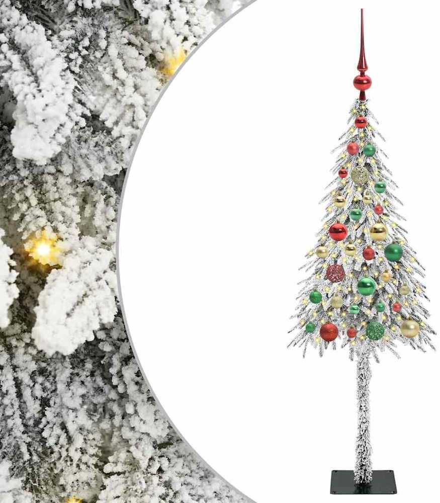 Kalėdų eglutė su 150 LED s stovu Balta 120 cm PE ir Plienas