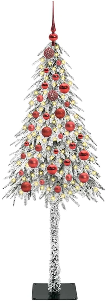 Kalėdų eglutė su 150 LED s stovu Balta 150 cm PE ir Plienas