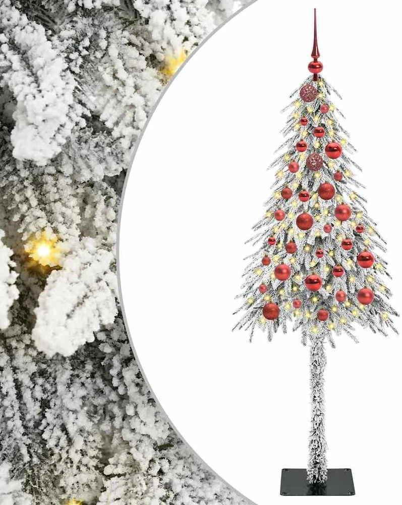 Kalėdų eglutė su 150 LED s stovu Balta 150 cm PE ir Plienas