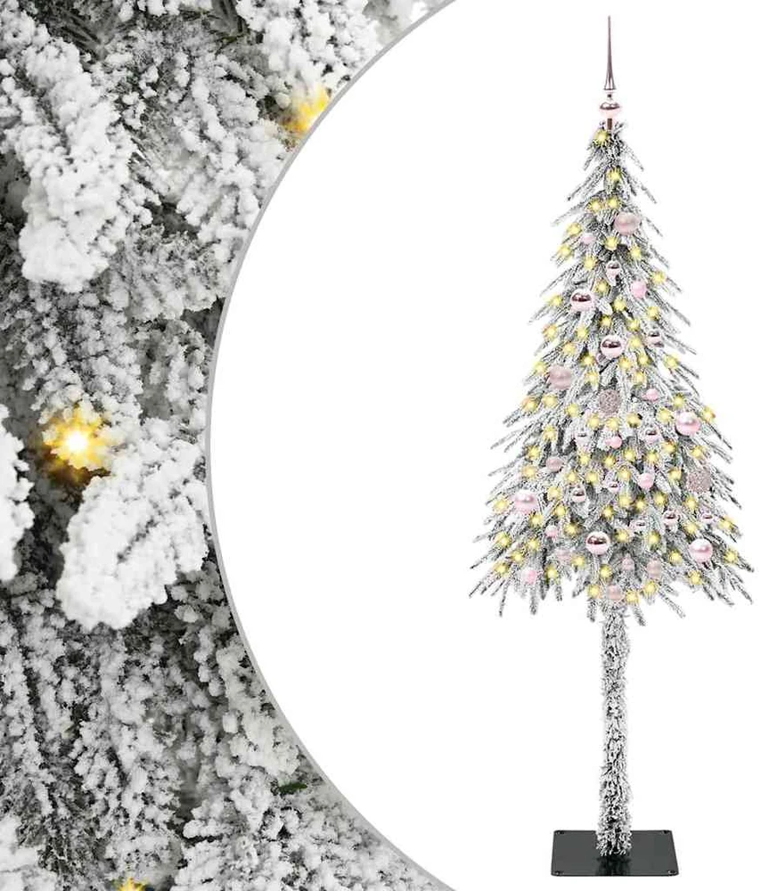 Kalėdų eglutė su 150 LED s stovu Balta 150 cm PE ir Plienas