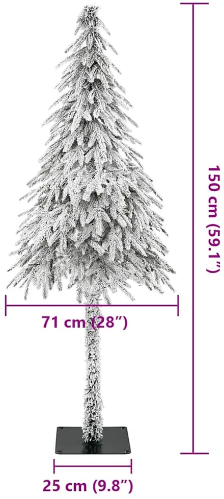 Kalėdų eglutė su 150 LED s stovu Balta 150 cm PE ir Plienas